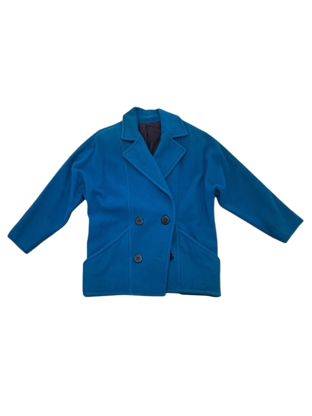 Vintage women’s Wool coat teal 1990s